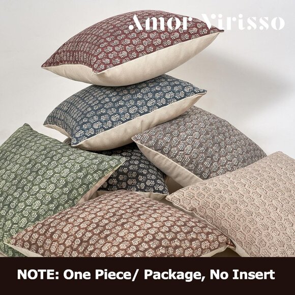 Floral Pillow Couch Decorative Throw Accent Sofa Cloud Cream Covers 18x18 1PC - Picture 5 of 7